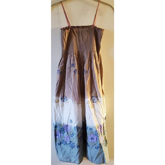 Max Studio Women’s Smocked Top Dress One Size Measures S To M Adjustable Straps - Picture 1 of 11